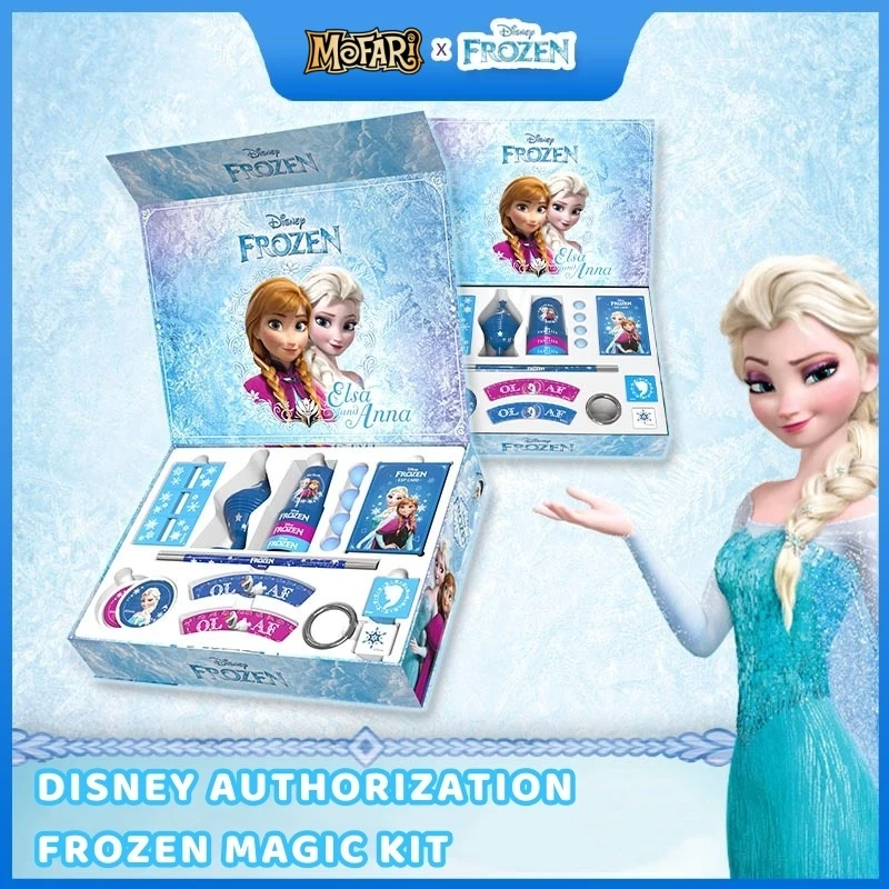 Disney Magic Tricks FROZEN Elsa Anna Princess Magic Kit Set Magic Props Funny Magical Toys for Child Party Games Birthday Gift