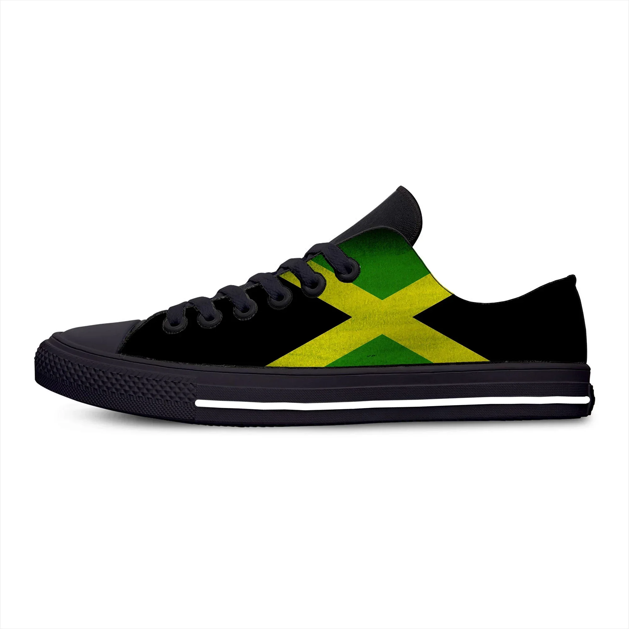 Jamaica Jamaican Flag Patriotic Cool Funny Fashion Casual Shoes Low Top Lightweight Board Shoes Breathable Men Women Sneakers