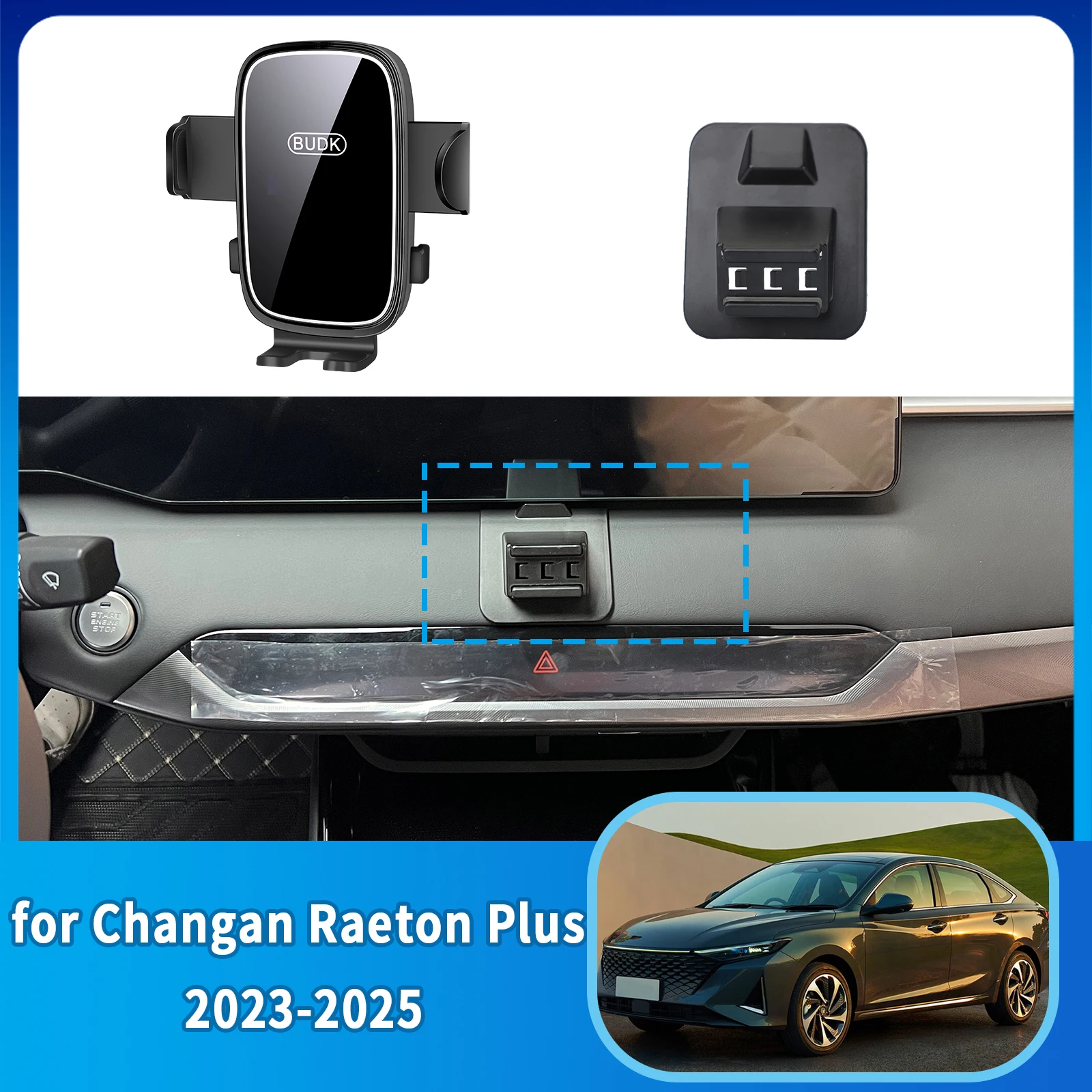 

​​fit for Changan Raeton Plus Volga C40 2023~2025 Custom Fit Phone Holder Mount Dashboard Screen Base No Drill accessoires