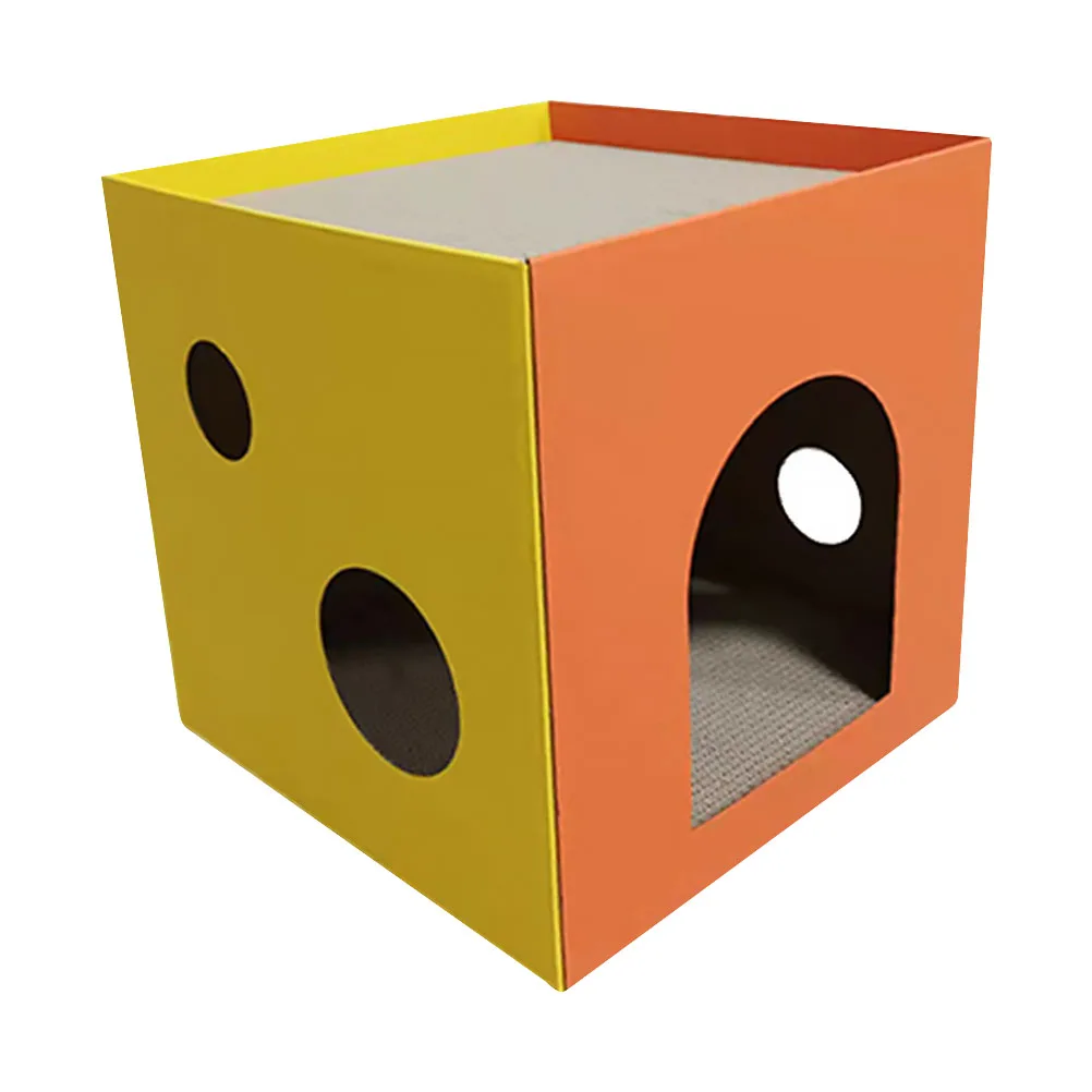 

Scratch-Resistant Pet Cube Scratch Board Kitten Rubbing Sisal Cat Scratcher Cube Cat Balcony Windowsill Garden