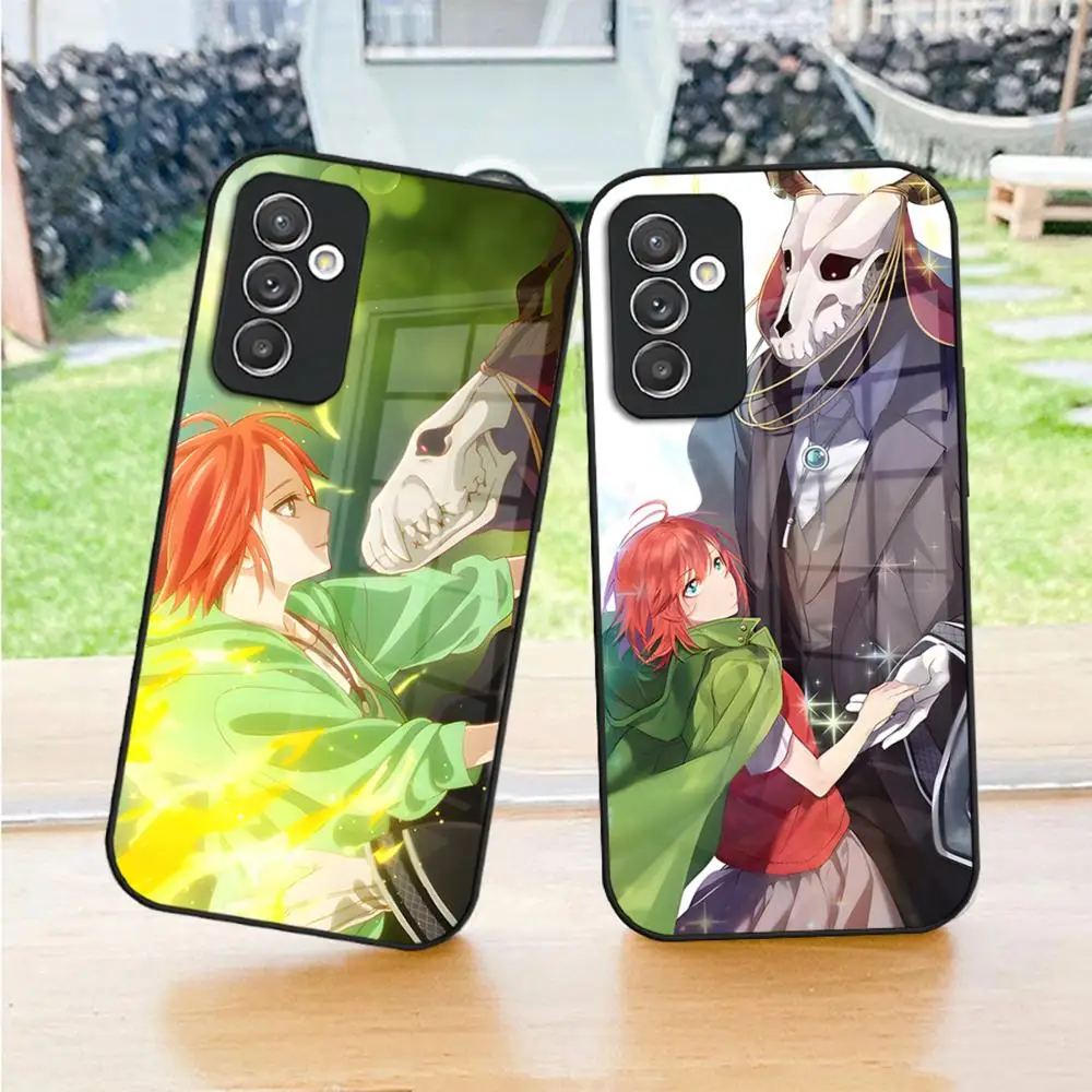 Ancient Magus Bride Phone Case For S24 Ultra Samsung S23 Fe S22 S20 S21 Plus Galaxy A54 A34 A24 A53 Note 20 Glass Cover