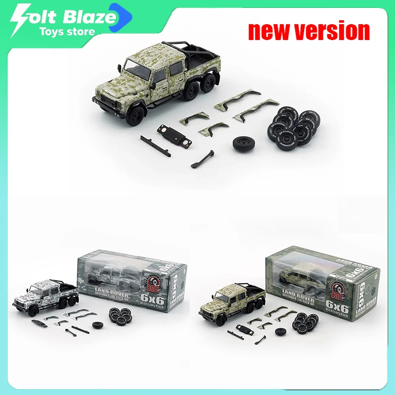 

BMC 1/64 Land Rover Defender 110, пикап, камуфляж, внедорожник, модель автомобиля, имитация статического сплава, автомобили для мальчиков, коллекционный подарок