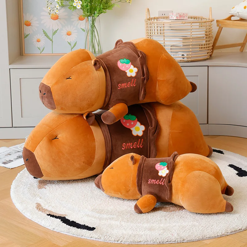 Super Soft Printed Dress Party Capybara Animals  Dolls Long Throw PillowCartoon High Quality Birthday Christmas Gifts Decor