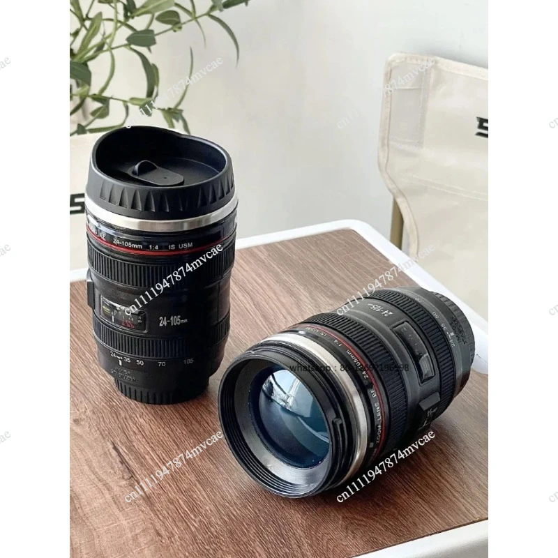 Lens Water Cup Camera SLR Photography Thermos Cup Male Design Niche Creative Personality Funny Camera Coffee Cup