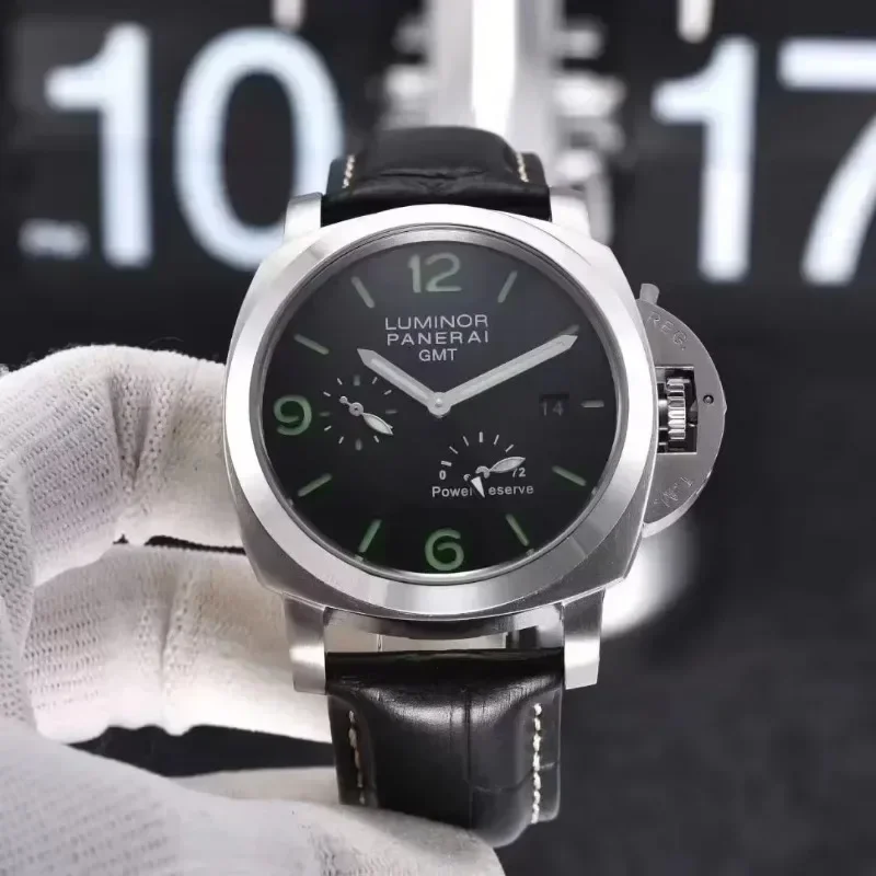 2024Luxury Diving GMT tourbillon Man Automatic Mechanical Watches Genuine Leather Strap Wristwatches Luminous The most popular