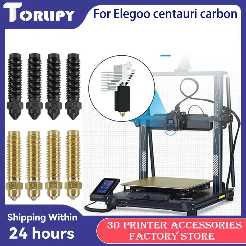 

For Elegoo Centauri Carbon 3D Printer Hot End Ceramic Heater|Bimetallic Hard Steel/Brass Nozzle For 3D Printer Parts Accessories