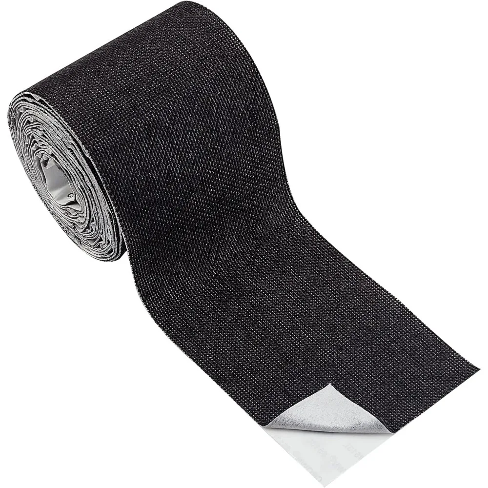 

Self-Adhesive Linen Fabric Patch Black Fabric Repair Patch Decorative Patch Clothes Patches for Mending Pockets Knees Making Kit