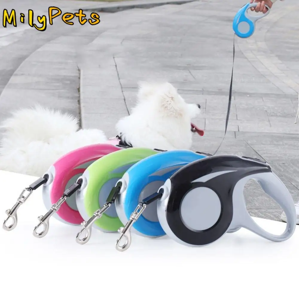 Dog Walking Rope Retractable Telescopic Traction Rope Universal 3/5M Nylon Leash Rope Automatic Extending Rope Pet Supplies
