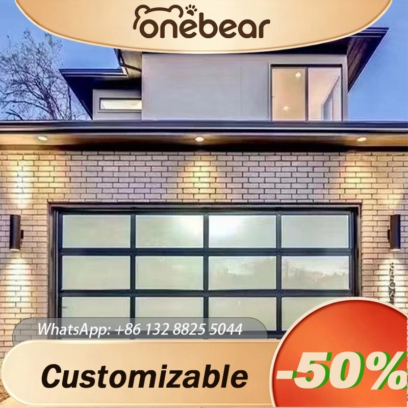 Any Size Custom Energy Saving Heat Insulation Sectional Garage Door Aluminum Alloy Villa House Modern Automatic Home Door