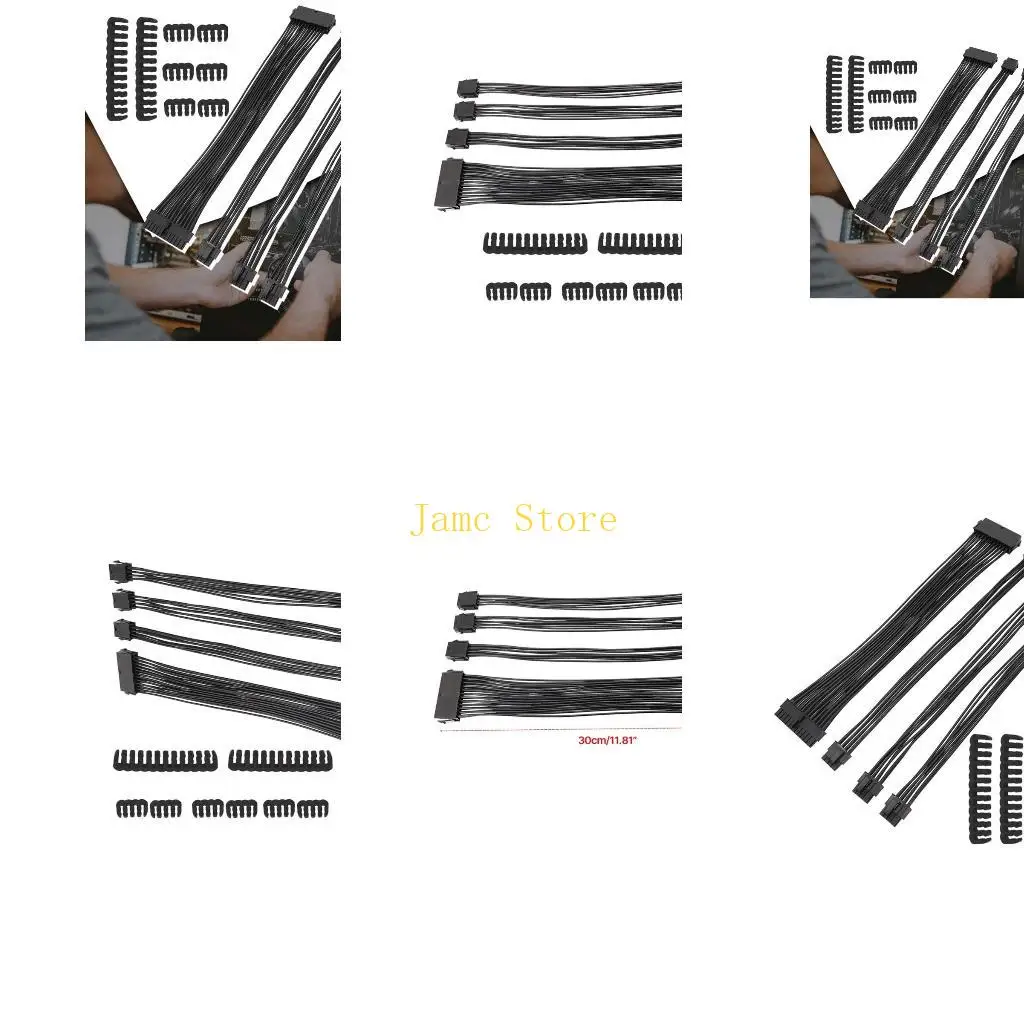 

LX0B Шнур питания материнской платы компьютера 24-контактный видеокарта 8-контактный процессор 8-контактный удлинительный кабель
