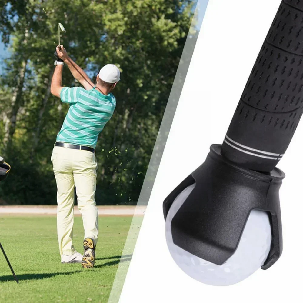 1/2Pcs Golf Ball Pick Up Clamp, Rubber Zinc Alloy Golf Training Aid Tool for Golfing Accessories
