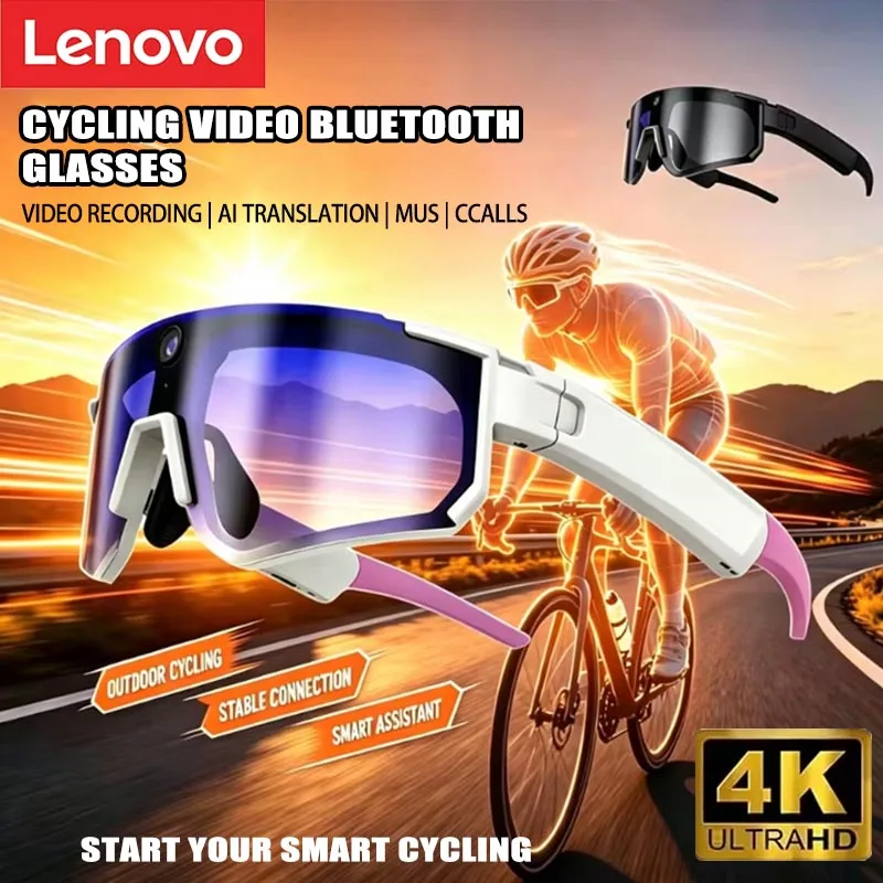 Image of Lenovo Neue M95 HD 800W-Pixel Foto- und Video-Sportbrille mit Kamera, Bluetooth und Sonnenschutz für Outdoor-Radfahren