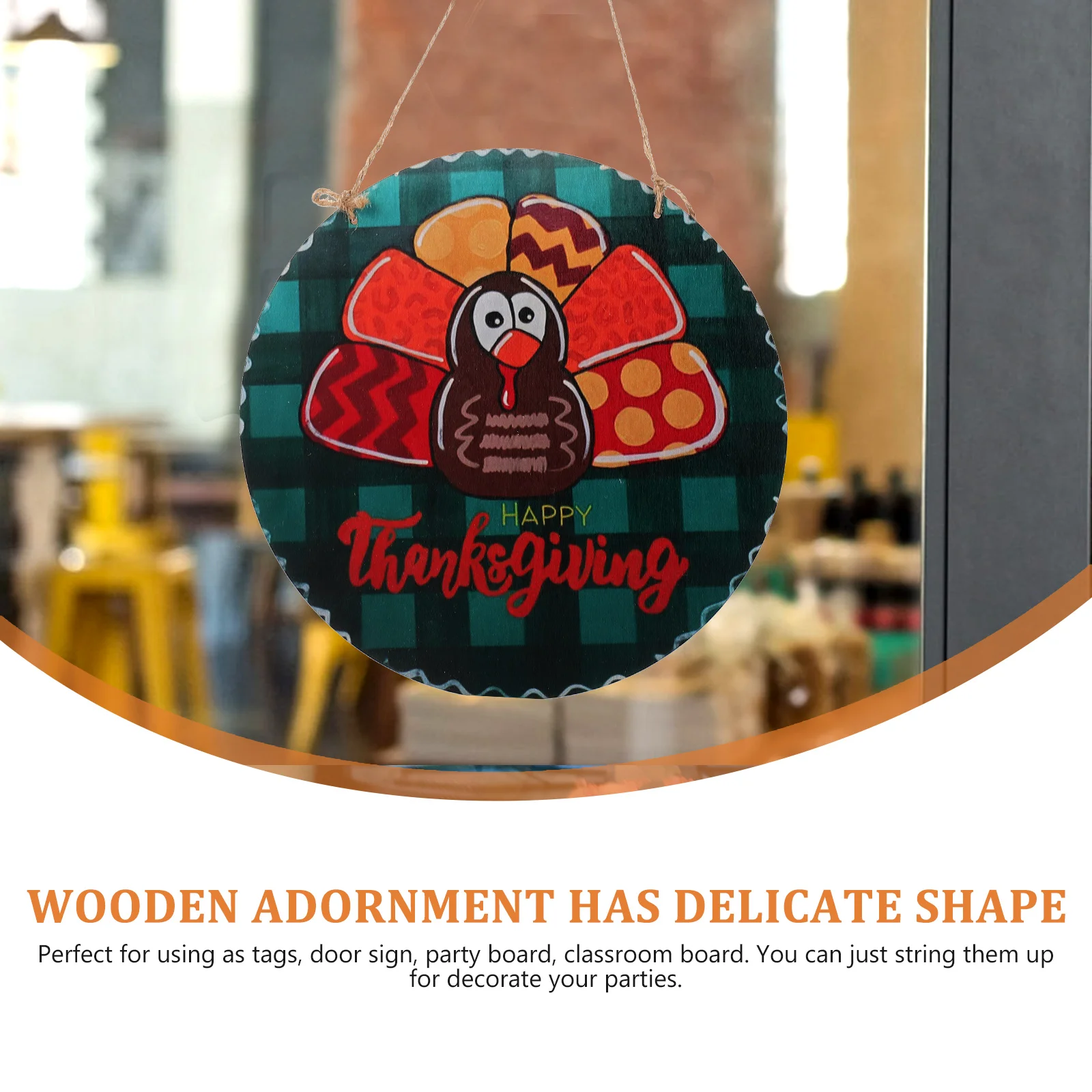 

5pcs Wooden Door Hangers Round Unfinished Wood Slices Decorative Signs Wedding Party Classroom Hotel Villa Decoration Craft