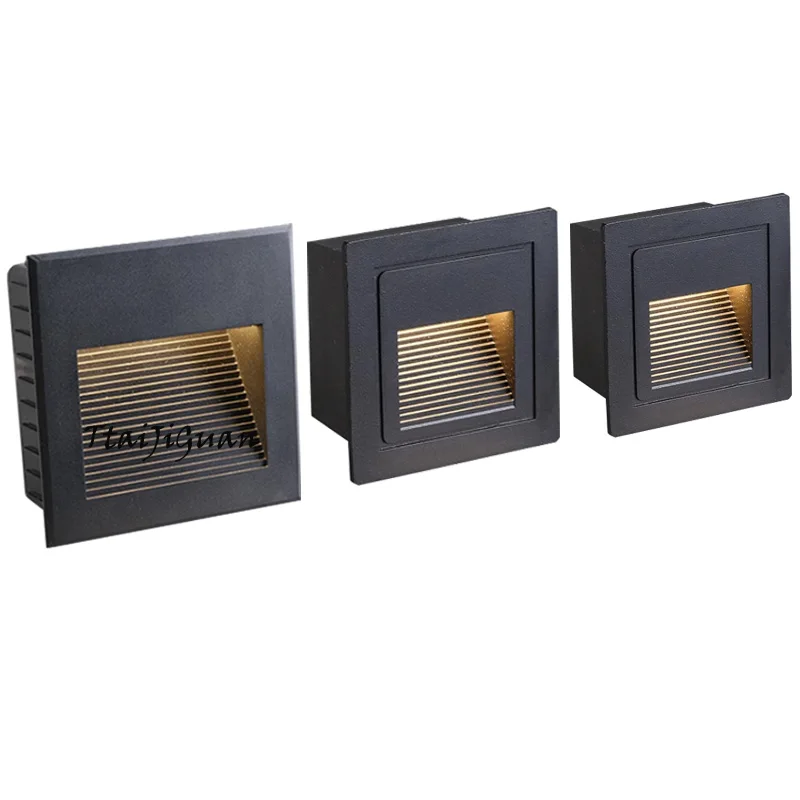 

3W 5W 7W 10W 15W Dimmalbe LED Wall Lamp Stair light Recessed LED Step Lamp Pathway Wall Corner Lamps AC85-265V Wall Light DC12V