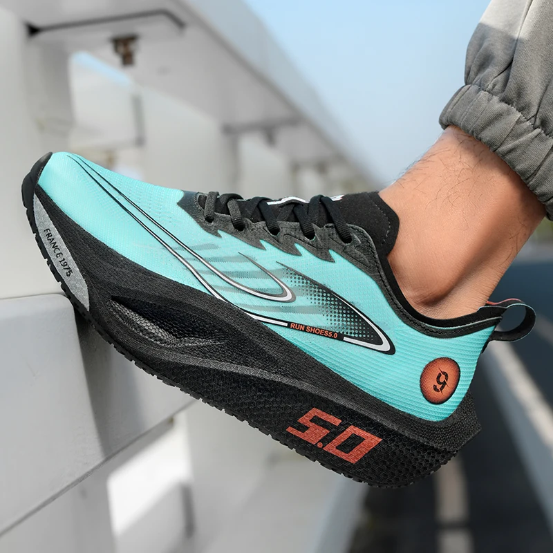 New Full-Length Carbon Plate Running Shoes for Men in Summer Mesh Breathable Professional Sports Shoes for Wiping with Sound and Really Explosive Running Shoes image 6