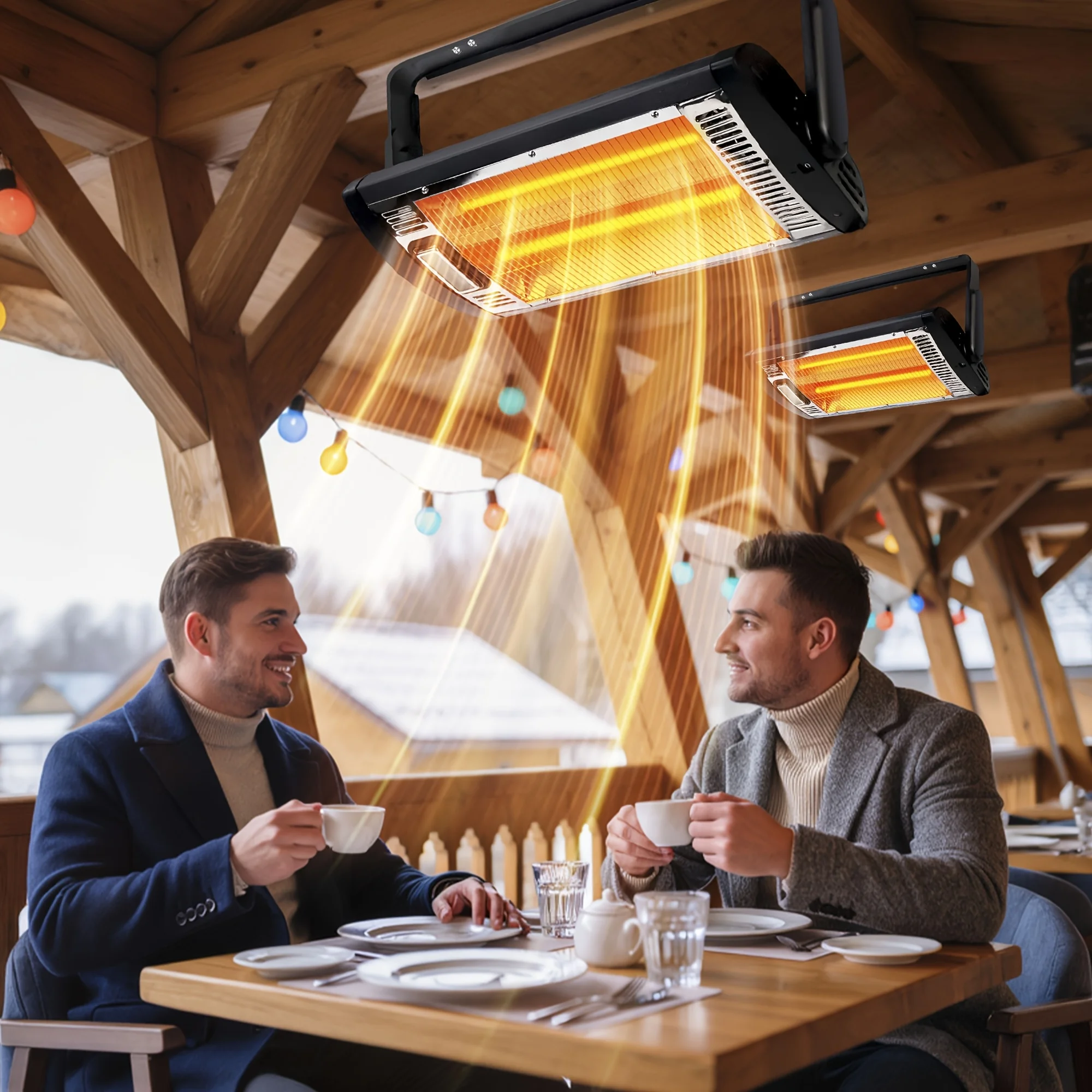 Elektrische Garagenheizungen, 1 Stück/2 Stück, 1500 W/750 W, Deckenheizung, Strahlungsheizungen mit 90-Grad-Drehung, Raumheizung