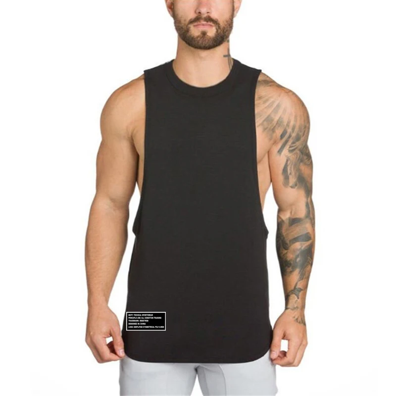 Brand Gym Clothing Fitness Men\'s Tank Tops Bodybuilding Stringer Summer Breathable Workout Singlets Cotton Sleeveless T Shirt