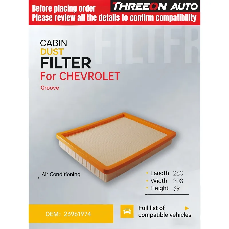 

Воздушный фильтр THREEON TOA9271 для CHEVROLET Groove, BAOJUN (SGMW) 510 1.5L, RC-5, RC-5w, RM-5, RS-3, 23961974, MANN C26071, MAHLE LX4815