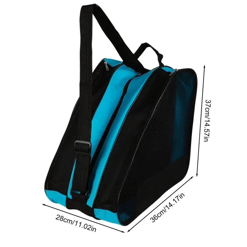 Borsa per pattini a rotelle portatile borsa per pattinaggio su ghiaccio borsa per pattini in linea per bambini traspirante di grande capacità borsa