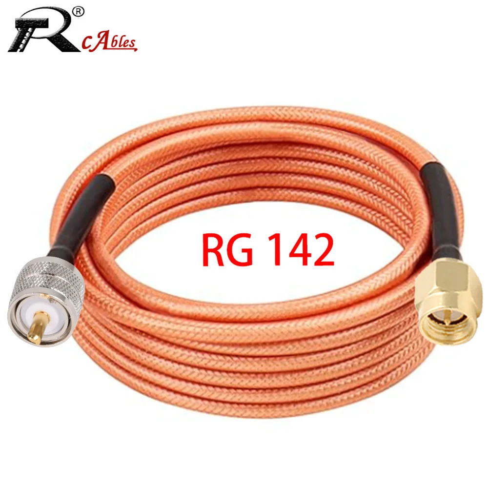 

RG142 Double Shielded Cable UHF PL259 Male Plug To SMA Male Plug Connector RF Coaxial Pigtail Jumper Adapter Straight New 1PCS