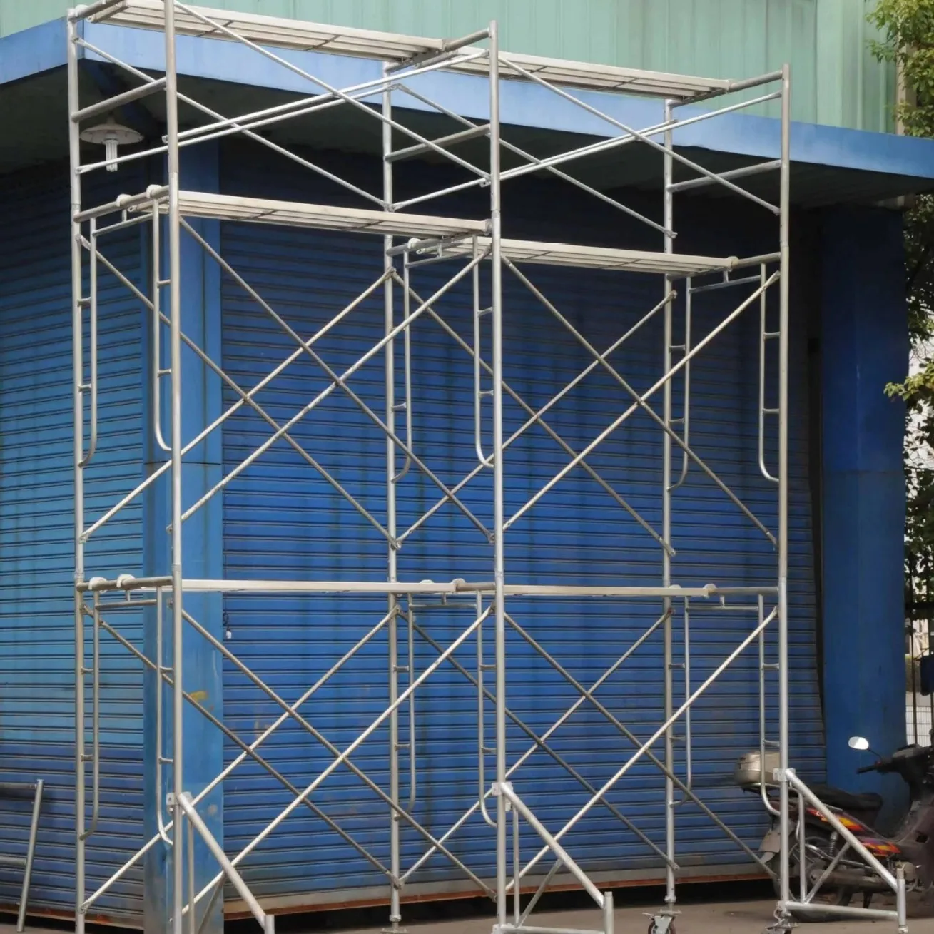 Specialized Production Telescopic Scaffold Safeway Ladder h Frame Scaffolding for Construction Steel