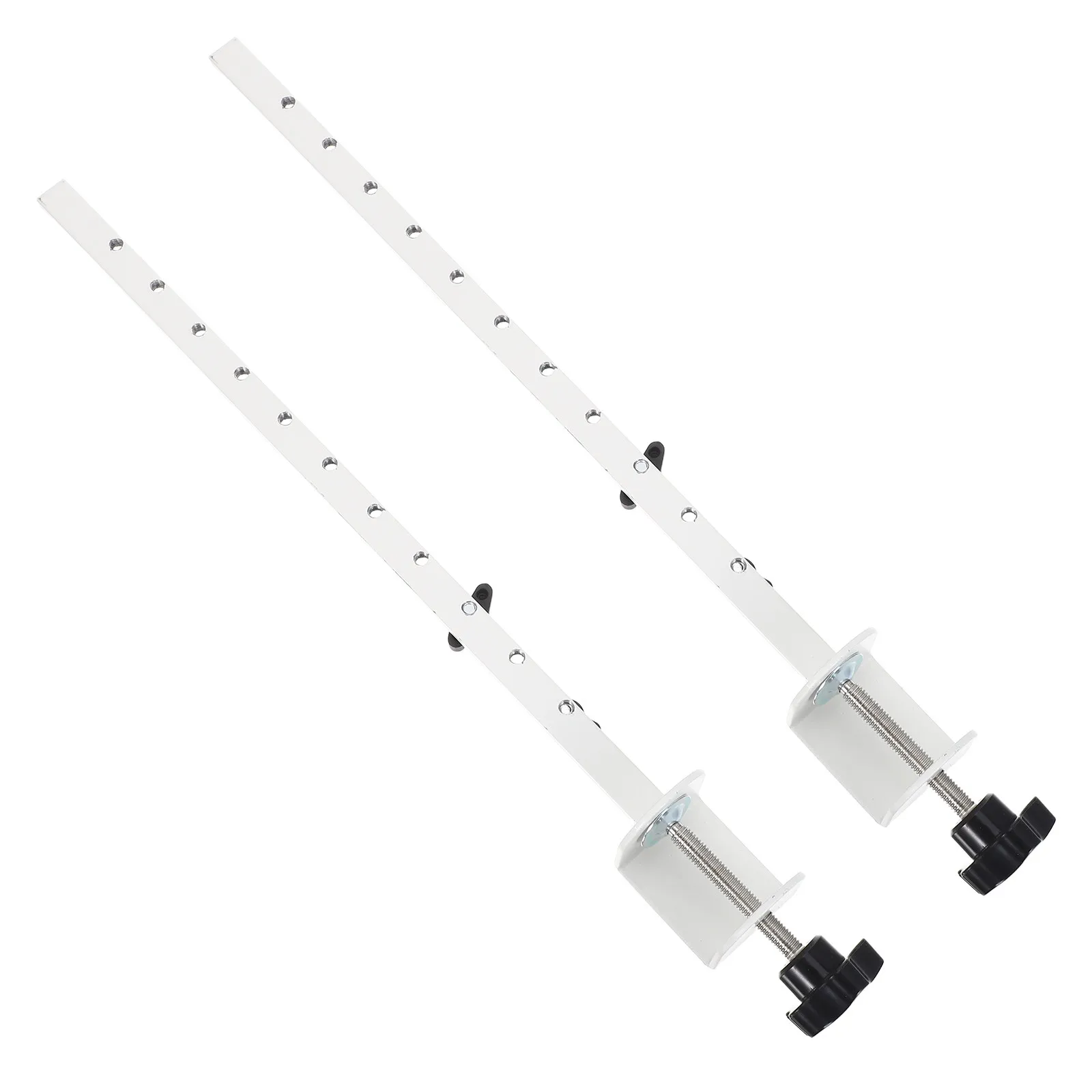 2Pcs Pegboard Fixing Brackets Desk Clamp Metal Heavy Duty Desktop Clamp Stand Rack Office Game Home Desktop Organizer