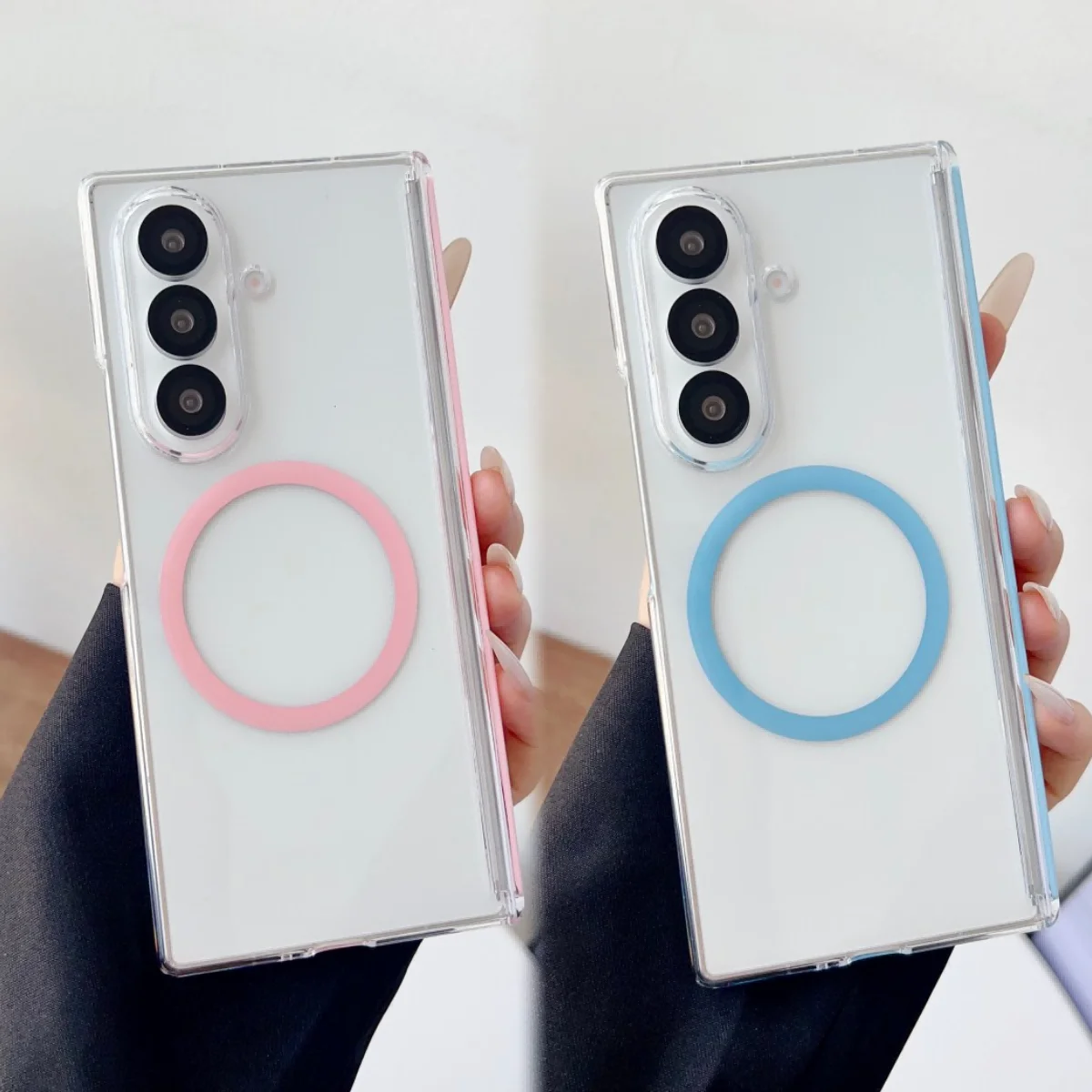 For Samsung Galaxy Z Fold 7 Case Hard Transparent middle hin
