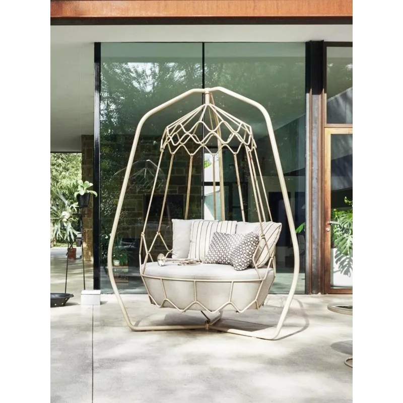 Outdoor swing courtyard hanging basket hanging bird's nest balcony cradle chair simple furniture villa sofa hammock