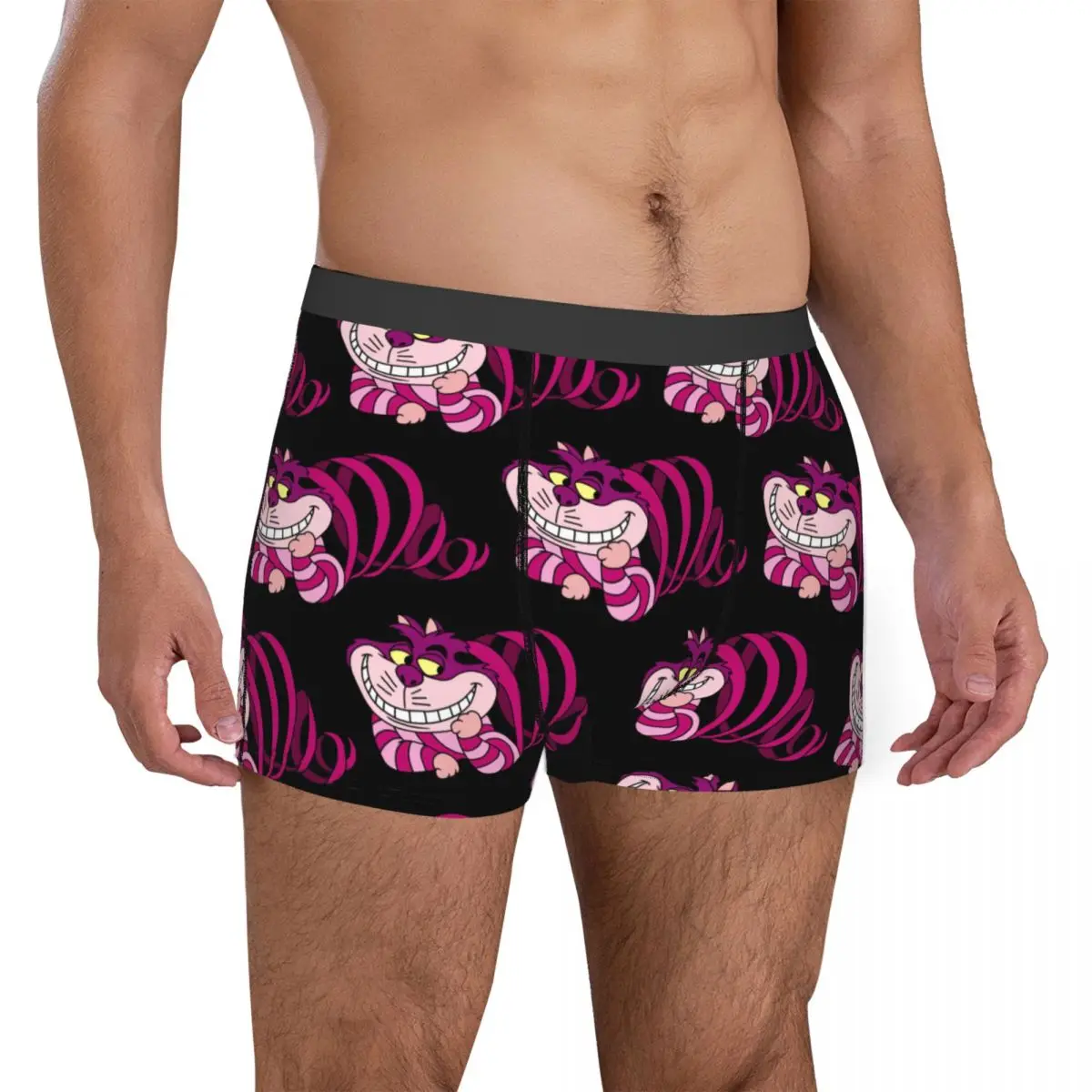 Cheshire Cat Men's Underwear Boxer Shorts Panties Sexy Polyester Underpants for Male