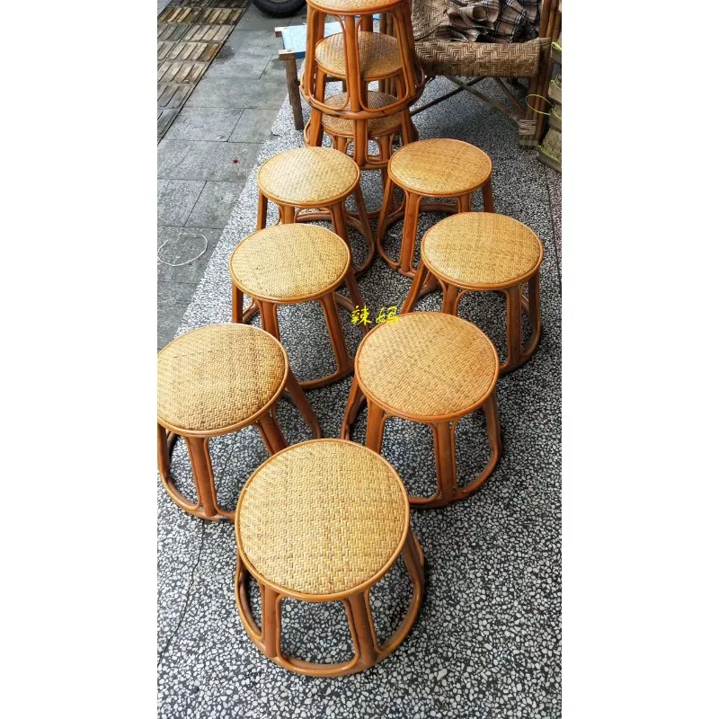 

Yunnan handmade rattan stool round stool low dancing round stool bamboo home drinking tea high