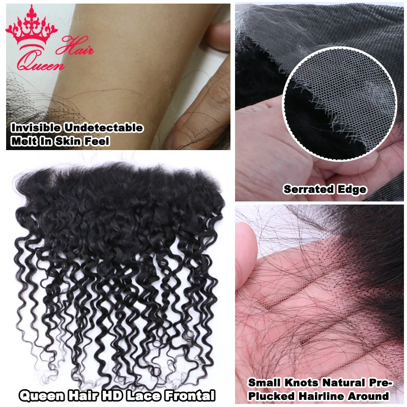 Real Invisible HD Lace Frontal with Bundle Hair Extensions Water Wave Virgin Human Raw Hair Bundles with Frontal 13x6 13x4 Lace