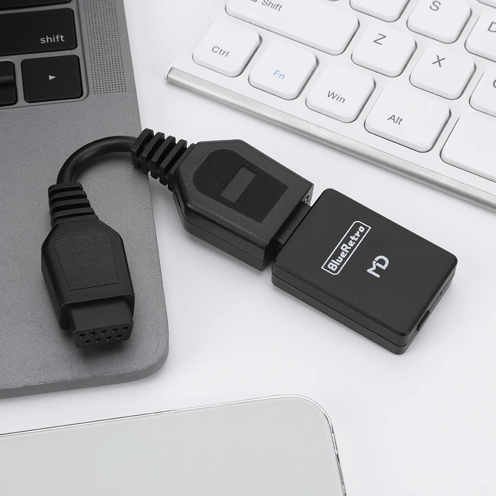 ตัวแปลงคอนโทรลเลอร์ไร้สายรองรับสวิตช์ PS5 PS4 8บิตโดอะแดปเตอร์ตัวควบคุมเกมไร้สายสำหรับคอนโซลเกม Sega Genesis