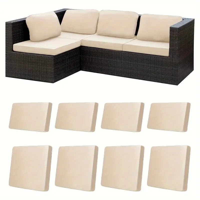 Outdoor Sofa Cushion Cover, with a Zipper, Wear-Resistant and Sun Resistant, Outdoor Furniture Protective Cover (Excluding Cushi