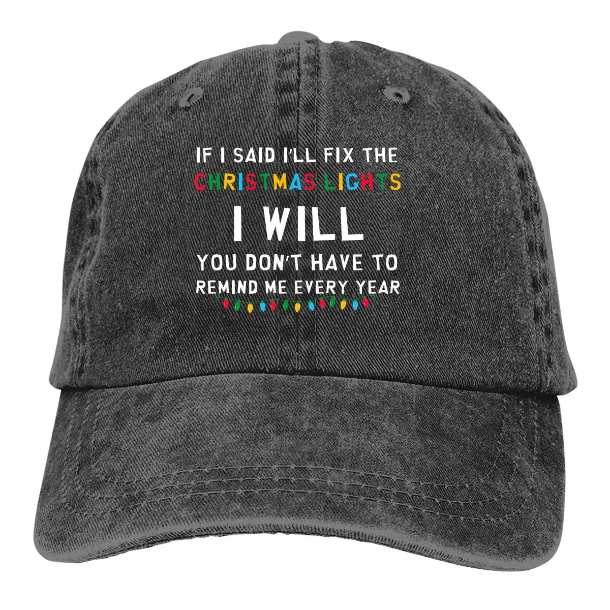 If I Said I'll Fix It Multicolor Hat Peaked Women's Cap Christmas Lights Personalized Visor Protection Hats Cowboy