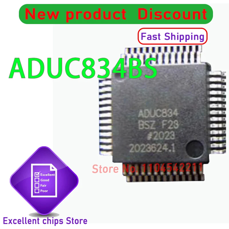 

1 ~ 10 шт./лот ADUC834BSZ ADUC834BS ADUC834 QFP52 100% новый оригинал