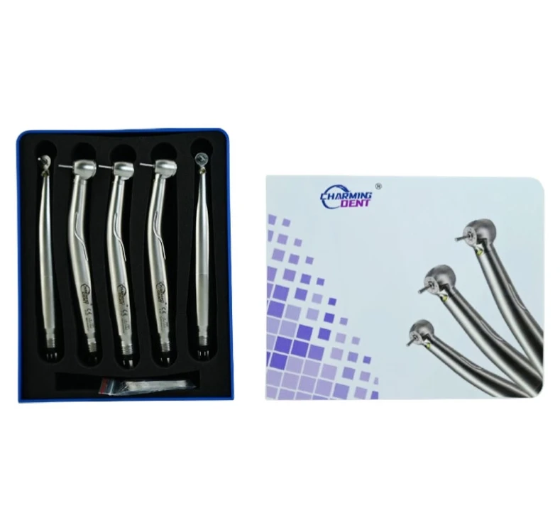 Dental High Speed air Turbine Handpiece LED  4 Air Spray 4 Water Spray Dental Handpiece Ceramic Bearing 4 Holes