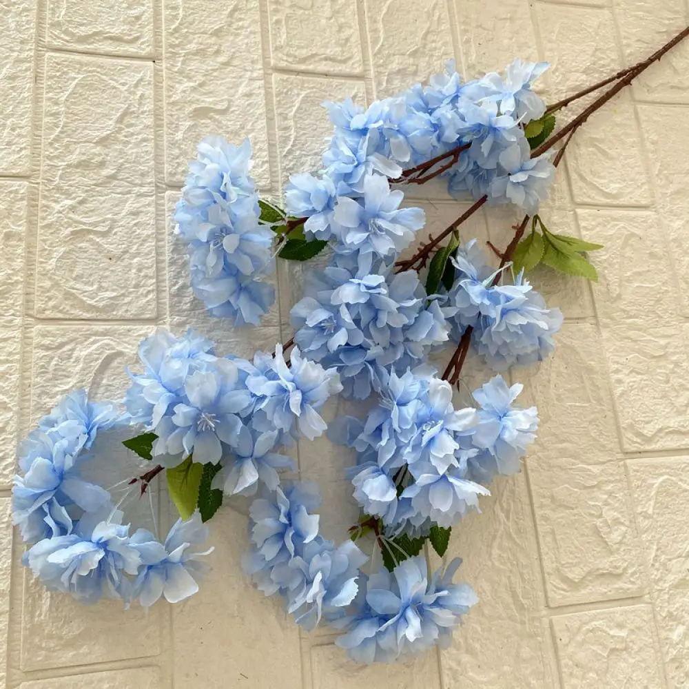 Artificial Silk Cherry Blossom Garland Fake Flower For Home Wedding Backdrop Ornament Party Decorative Floral Vine Branch