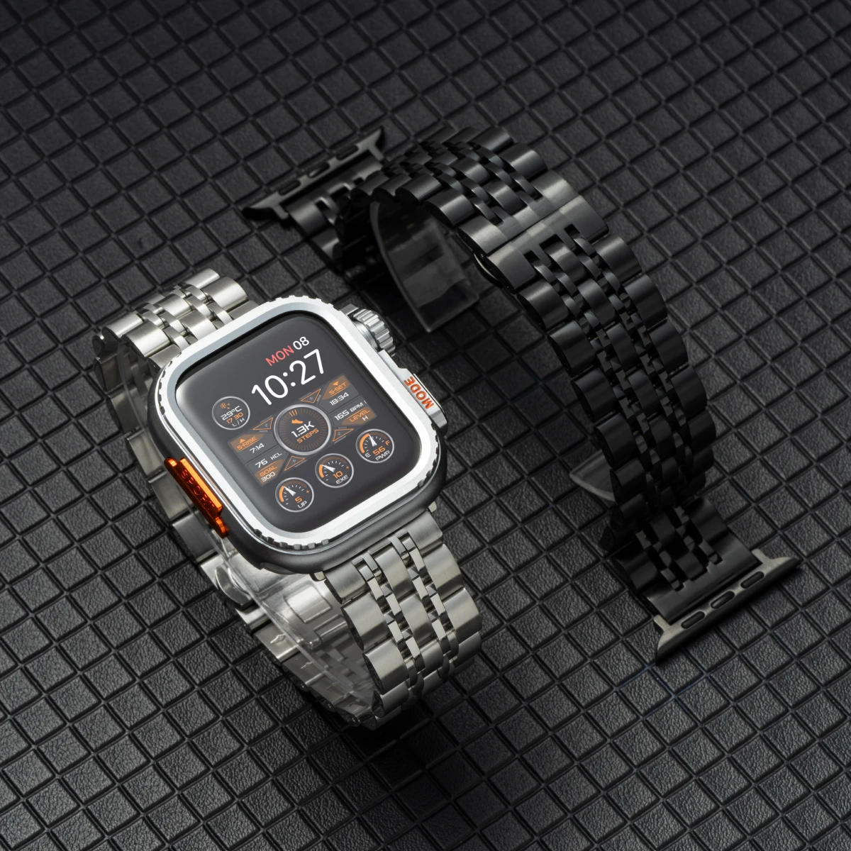 حافظة معدنية + حزام لساعة أبل Ultra2 3 49 مللي متر 46 مللي متر 42 مللي متر 45 مللي متر 44 مللي متر سوار فولاذي غير قابل للصدأ لسلسلة Iwatch 11 10 9 8 7 6 SE3 5 4