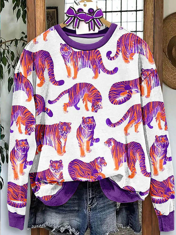 Contrast Tiger Claw Gameday Sweatshirt