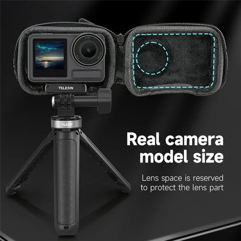 TELESIN Mini Storage Protection Bag For Action 3 Carrying Case Action Camera Accessories