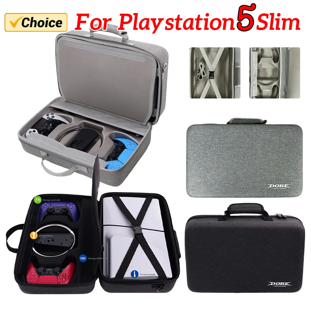 Carrying Case For PS5 Slim Hard Shell Storage Bag Gamepad Console Controller Headphone Protective Travel Handbag For PS5 Slim