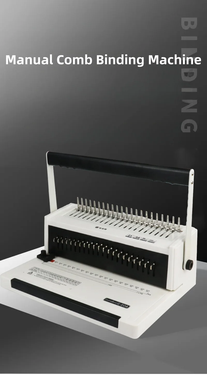 wholesale New Book Comb Binding Machine 21 Holes comb punching and plastic comb binding machine