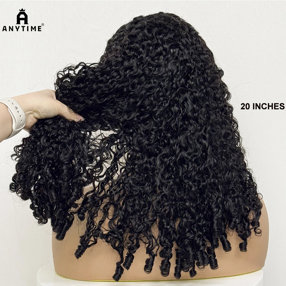 Glueless Lace Wig 5x5 Lace 300% Density Burmese Curly Hair Wig 12A Double Drawn Human Hair Wig Transparent Lace Front Wig