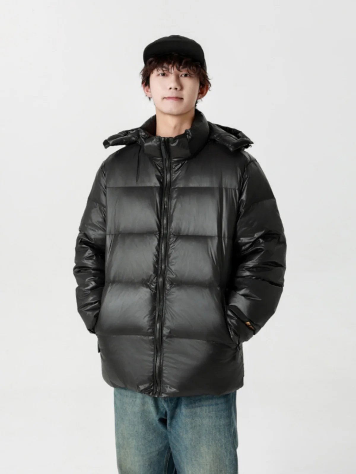 

Мужская зимняя куртка-пуховик с капюшоном, теплая, свободного кроя, из хлопка, повседневная, универсальная, модная, брендовая зимняя одежда, хлопковое пальто