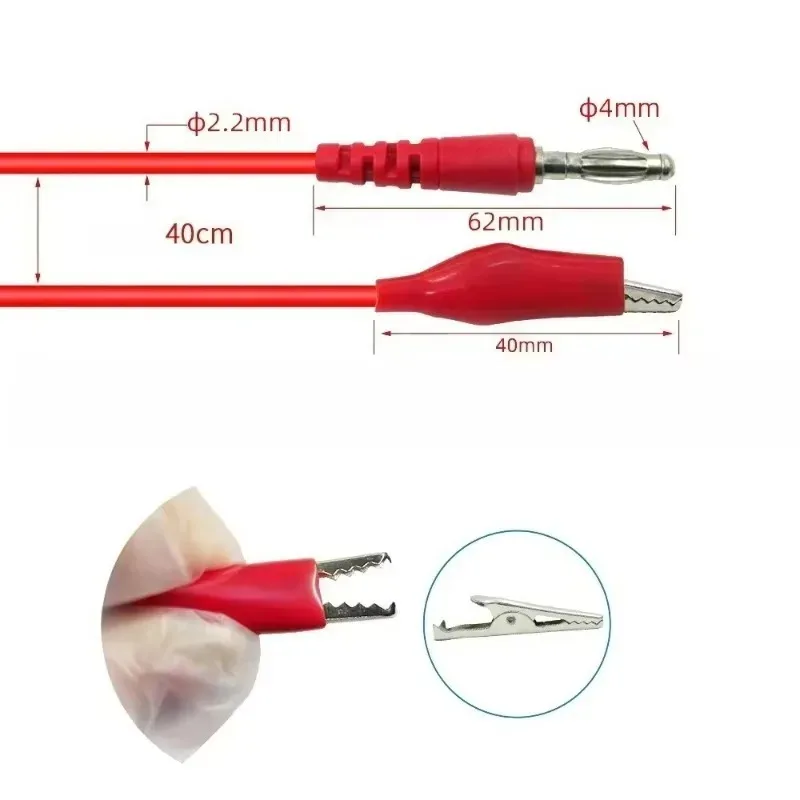 ل 41 قطعة اختبار الرصاص عدة مع سلك ثقب المجسات التمساح كليب Q.80013 4 مللي متر الموز التوصيل إلى التمساح كليب اختبار الرصاص