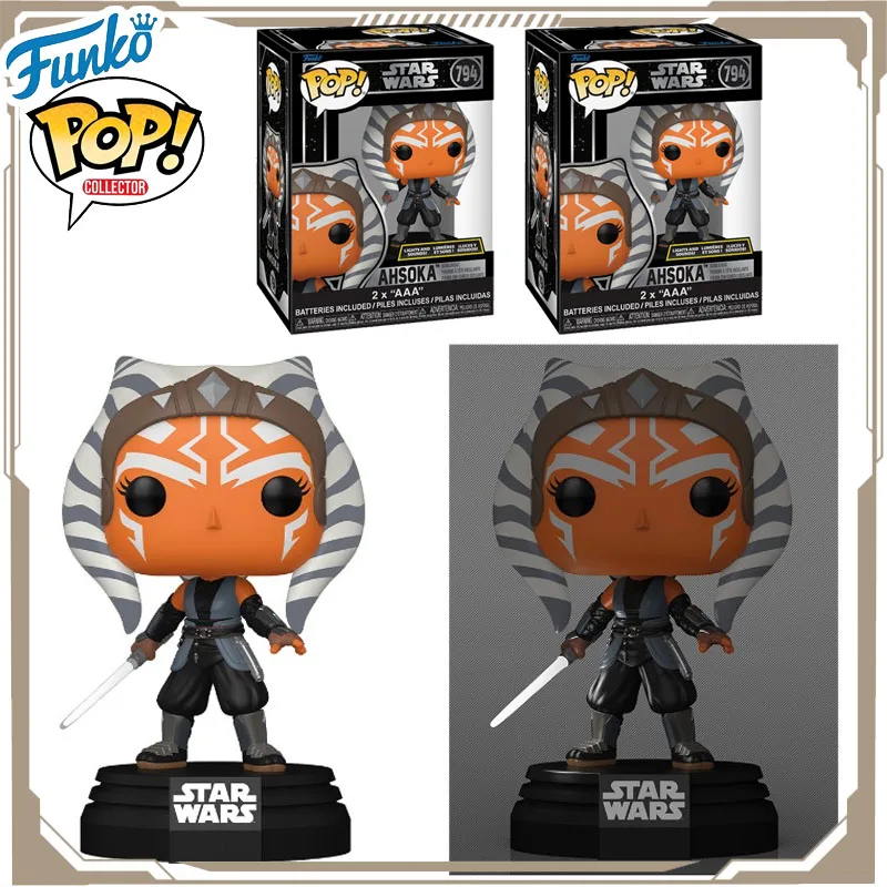 

Funko POP Original Star Wars Anime Figure AHSOKA Action Figure Toys for Boys Girls Kids Gift Collectible Model Ornaments