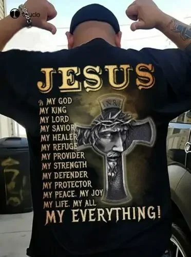 Jesus Is My Everything My God  King  Lord Christian T Shirt white collar shirt women