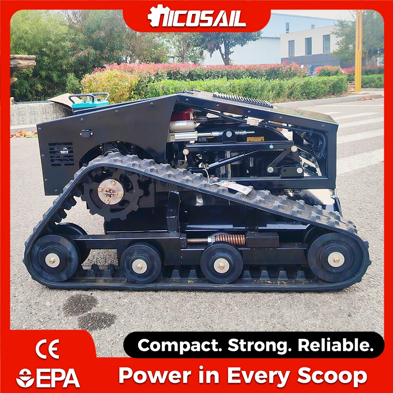 

HB800 Tracked RC Lawn Mower 45° Climbing for European Villa & Winery Slope Mowing