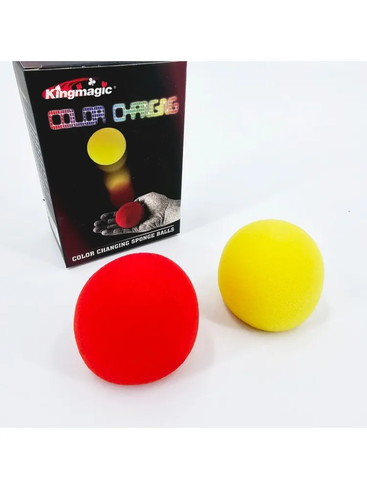 Boule éponge à changement de couleur, tours de magie, Gimmicks amusants, éponges Super douces, boule carrée à gros plan, accessoires de magie de scène