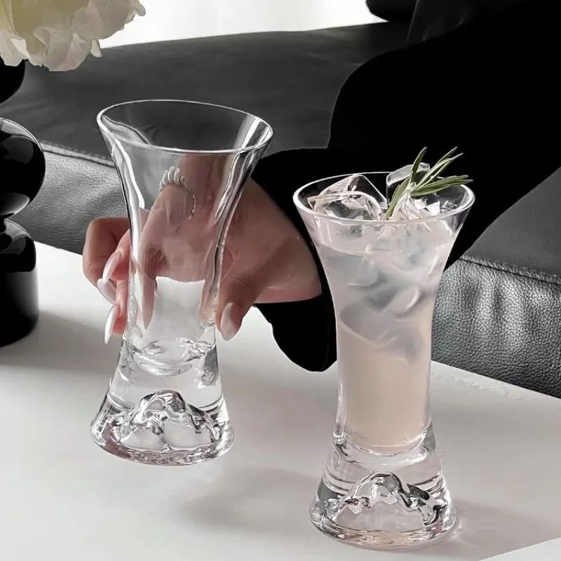 Chinese Waist Hugging Mountain Viewing Cup,High-value Household Crystal Glass Juice Cup,Party Champagne Cup,Cocktail Cup